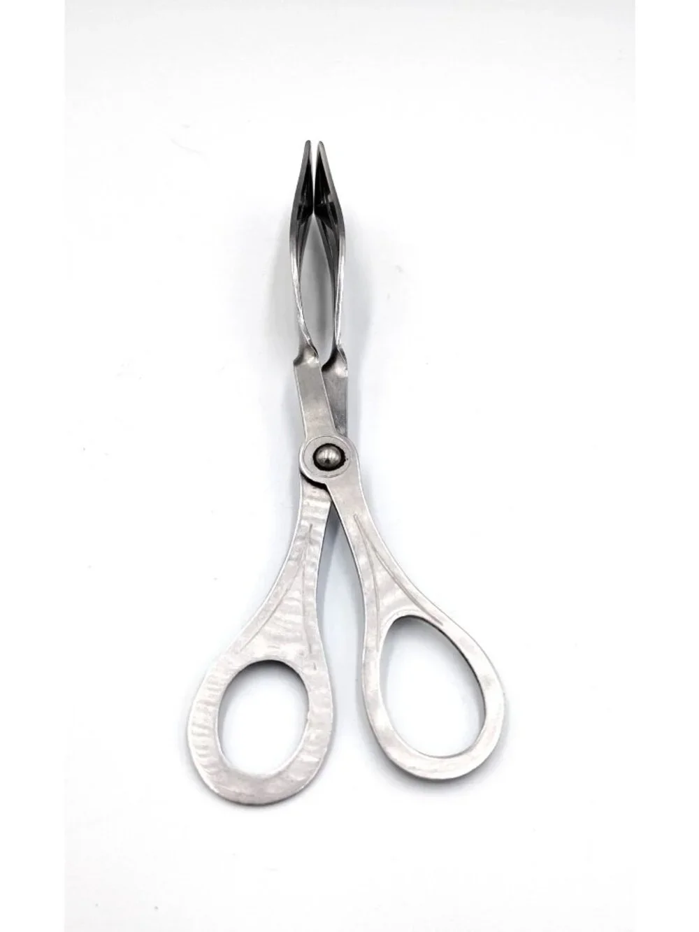 Vintage Stainless Steel Scissor Serving Tongs Pastry Cake Buffet Kitchen Tool